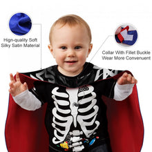 Cargar imagen en el visor de la galería, Capa de Halloween Personalizada | Disfraz Satén Niño y Adulto (70cm)
