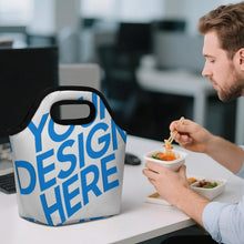 Cargar imagen en el visor de la galería, Bolsa de almuerzo portátil personalizado con patrón foto texto (impresión de imagen única)
