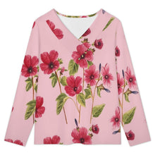 Cargar imagen en el visor de la galería, V-neck Button-up Top Flowers
