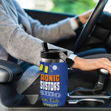Cargar imagen en el visor de la galería, Vaso Térmico de Viaje Personalizado en Acero Inoxidable de 30oz con Pajita
