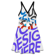 Cargar imagen en el visor de la galería, Traje / Bikini de baño de una pieza con la espalda descubierta para Mujer SDS513 con Foto Logo Patrón Texto (Impresión Completa de múltiples imágenes)
