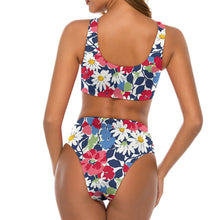 Cargar imagen en el visor de la galería, Bikini Retro de Cintura Alta Personalizado (Lazo Frontal)
