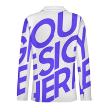 Cargar imagen en el visor de la galería, Chaqueta de traje formal para hombre Z34W personalizado con patrón foto texto (impresión de imagen única)
