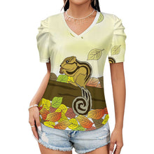 Cargar imagen en el visor de la galería, Camiseta Manga Abullonada Personalizable para Mujer | Tu Diseño
