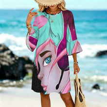 Cargar imagen en el visor de la galería, Vestido Casual Mujer con Manga de Volantes Personalizable
