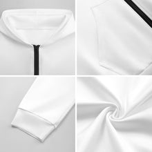 Cargar imagen en el visor de la galería, Sudadera con capucha y cremallera para adolescentes LM516 personalizado con patrón foto texto (impresión de imagen única)
