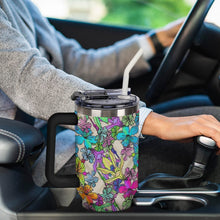 Cargar imagen en el visor de la galería, Vaso Térmico Gigante Personalizado de 40oz en Acero Inoxidable con Pajita
