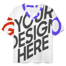 Cargar imagen en el visor de la galería, Conjunto de pijama corto para mujer con cuello en V B98TZ personalizado con patrón foto texto (impresión de imágenes múltiples)
