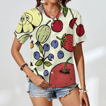 Cargar imagen en el visor de la galería, Camisa personalizada mujer manga corta con cuello
