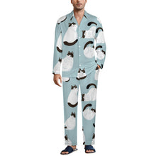 Cargar imagen en el visor de la galería, Pijama con Cuello Cubano para Hombre | Personalizable con Tu Foto
