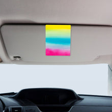 Cargar imagen en el visor de la galería, Car Sun Visor Clip Yellow &amp; Blue &amp; Pink Watercolor Style 10x8cm
