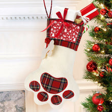 Cargar imagen en el visor de la galería, Calcetín Navideño de Felpa para Perro | Bota con Foto Personalizada
