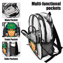 Cargar imagen en el visor de la galería, Mochila Transparente Personalizada de PVC con Bolsillo Lateral de Malla
