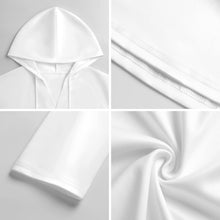 Cargar imagen en el visor de la galería, Sudadera con capucha de manga larga y cuello en V para mujer C19H personalizado con patrón foto texto (impresión de imagen única)
