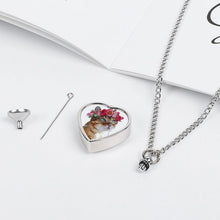 Cargar imagen en el visor de la galería, Collar Memorial Personalizado para Cenizas de Mascotas con Foto
