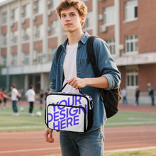 Cargar imagen en el visor de la galería, Bolsa térmica para almuerzo de gran capacidad (30 x 24,5 x 11 cm) personalizado con patrón foto texto
