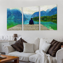 Cargar imagen en el visor de la galería, Tríptico de Lienzos con Tu Foto | Un Portal Inmersivo para Tu Pared
