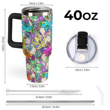 Cargar imagen en el visor de la galería, Vaso Térmico Gigante Personalizado de 40oz en Acero Inoxidable con Pajita
