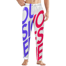 Cargar imagen en el visor de la galería, Pantalones de pijama holgados de felpa para hombre LM071 personalizado con patrón foto texto (impresión de imágenes múltiples)
