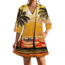 Cargar imagen en el visor de la galería, Vestido V-Neck Personalizable para Mujer | Diseño con Foto
