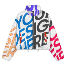Cargar imagen en el visor de la galería, Chaqueta corta de polar con capucha para mujer MWL476 personalizado con patrón foto texto (impresión de imágenes múltiples)
