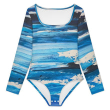 Cargar imagen en el visor de la galería, Square Collar Long Sleeved Jumpsuit Waves
