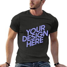 Cargar imagen en el visor de la galería, Camiseta 100% Algodón Manga Corta Casual Básica para hombre  FS0803005 con Impresión Delantera de Una Imagen con Foto Logo Patrón Texto
