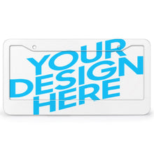 Cargar imagen en el visor de la galería, Marco de matrícula placa de matrícula de aluminio impreso, 2 agujeros de tornillo, capa transparente de protección UV, resistente a la intemperie, 2 piezas QC1101015 Personalizado Personalizada con Foto, Texto o Logo
