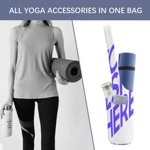 Cargar imagen en el visor de la galería, Versátil bolsa de almacenamiento para esterilla de yoga con bolsillos de gran capacidad personalizado con patrón foto texto
