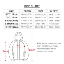 Cargar imagen en el visor de la galería, Chaqueta con capucha velcro manga larga para niños niñas A541 Personalizada con Impresión Completa de múltiples imágenes con Foto Logo Patrón Texto
