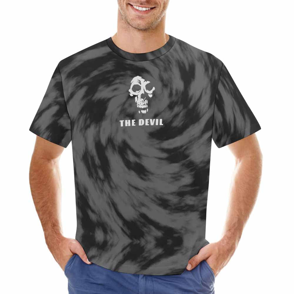 Camiseta de algodón manga corta para hombre con estampado completo FS0803137 Personalizada con Foto, Texto o Logo