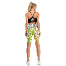 Cargar imagen en el visor de la galería, Pantalones Cortos de Entrenamiento Mallas de Yoga Deportivas Leggings de Cintura Alta para mujer Y10B Personalizados con Impresión Completa de múltiples imágenes con Foto Logo Patrón Texto
