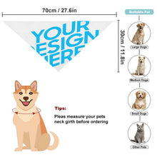 Cargar imagen en el visor de la galería, Bufanda para mascotas Bandana para perro gato CW1503000 Personalizado Personalizada con Foto, Texto o Logo
