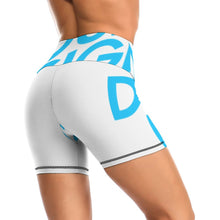 Cargar imagen en el visor de la galería, Pantalones Cortos de Yoga Mallas Deportivas Fitness Entrenamiento Cintura Alta para Mujer Y10A con Diseño Personalizados con Impresión Completa de una imagen con Foto Logo Patrón Texto
