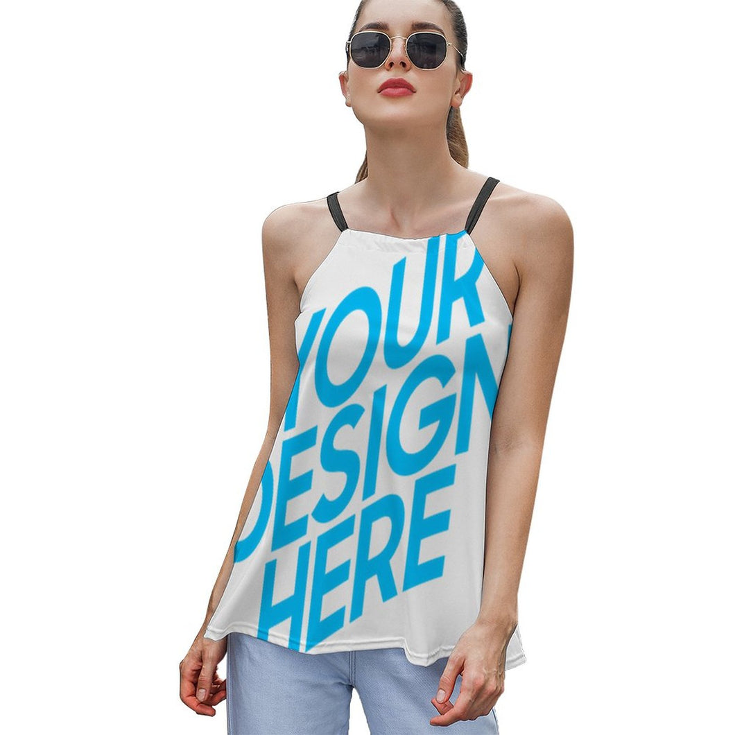 Tank Top Camisola para Mujer de Tirantes Sueltos N01 Personalizado con impresión completa con Foto Logo Patrón Texto