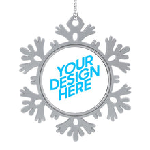 Cargar imagen en el visor de la galería, Decoraciones Navideñas de Copos de Nieve Colgantes con Diseño Personalizado de Tus Patrones o Nombres Online
