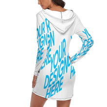 Cargar imagen en el visor de la galería, Vestido con Capucha para Uso en Hogar de Casa Ropa de dormir para Mujeres QZ6056 con Diseño Personalizado con Impresión Completa de una imagen con Foto Logo Patrón Texto
