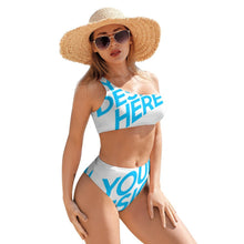 Cargar imagen en el visor de la galería, Bikini / Traje de Baño con Tirante de un Hombro para Mujer BK2078 Personalizado con Impresión Completa con Imágen Foto Logo Patrón Texto
