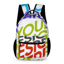 Cargar imagen en el visor de la galería, Mochila con estampado de 8 imágenes, mochila escolar impermeable para niños, niñas, adolescentes, personalizada con texto de patrón de foto
