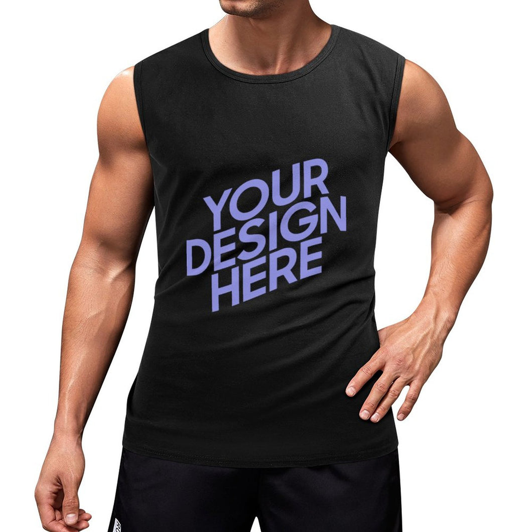 Camiseta Algodón 100% sin Mangas para Deporte / Chaleco Casual para Trabajo Oficina para Hombre FS0822059 Personalizada con Impresión Completa de una imagen con Foto Logo Patrón Texto