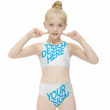 Cargar imagen en el visor de la galería, Bikini / Bañador de dos Piezas con Estampado para Niñas NT013 Personalizado con Impresión Completa con Foto Logo Patrón Texto
