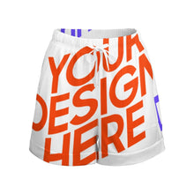 Cargar imagen en el visor de la galería, Pantalones Cortos Deportivos Sueltos Cintura Alta para Mujer HP Personalizados con Impresión Completa de múltiples imágenes con Foto Logo Patrón Texto
