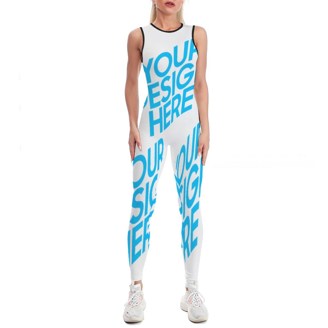 Mono de Yoga Leggings sin mangas de deporte fitness para Mujer XG001 Personalizado con Impresión Completa de una imagen con Foto Logo Patrón Texto