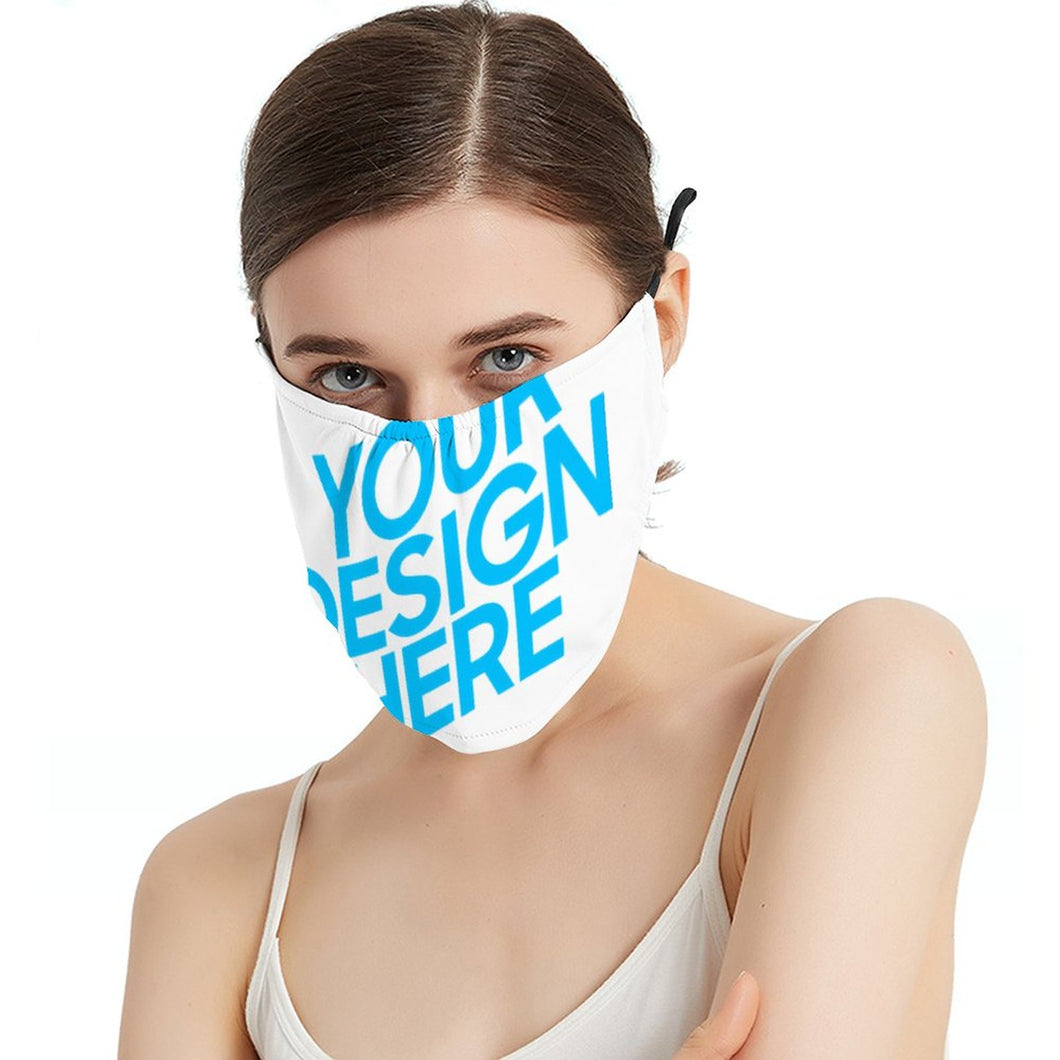 Máscara Facial de Una Pieza KZ02 sin Filtro de Poliéster con Diseño Personalizado Personalizada con Foto, Texto o Logo