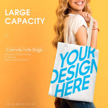 Cargar imagen en el visor de la galería, Bolsa de lona con estampado a una cara conveniente gran capacidad XB0601003 Personalizada con Foto Logo Patrón Texto
