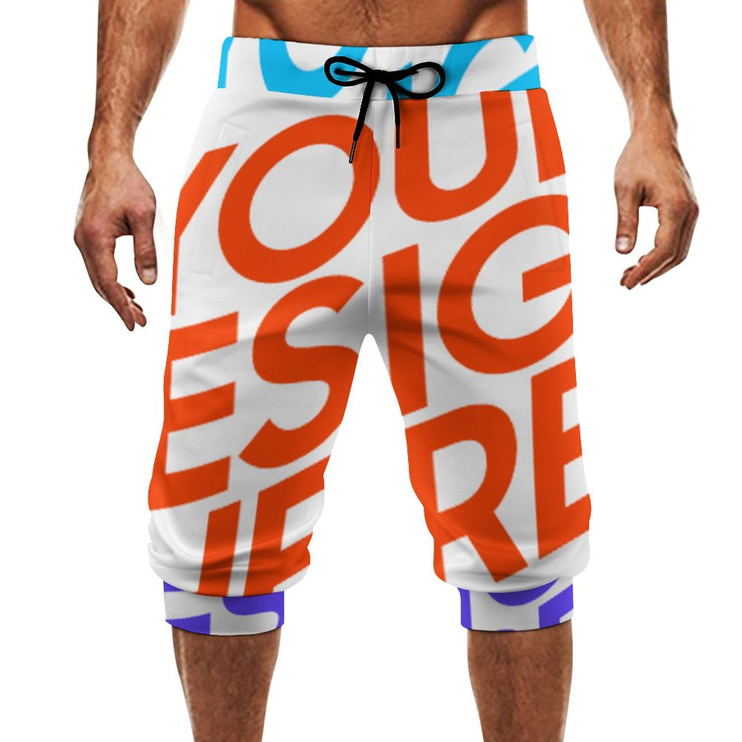 Pantalones cortos deportivos con piernas atadas con estampado para hombre AIP Personalizado con Impresión Completa de múltiples imágenes con Foto Logo Patrón Texto