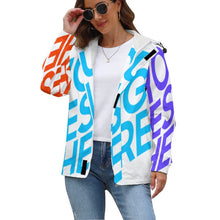Cargar imagen en el visor de la galería, Chaqueta Corta de Manga Larga Forro Polar con Velcro de Moda Impermeable A681 Personalizada con Impresión Completa de múltiples imágenes con Foto Logo Patrón Texto
