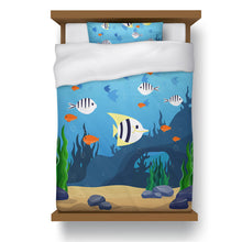 Cargar imagen en el visor de la galería, Juego de Cama de Dos Piezas con Diseño Personalizado Personalizada de Tus Nombres o Fotos
