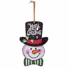 Cargar imagen en el visor de la galería, Cartel de Madera de Muñeco de Nieve de Navidad con Diseño Personalizado Personalizada de Tus Imágenes o Textos
