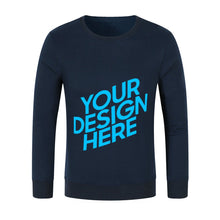Cargar imagen en el visor de la galería, Sudadera de Algodón cuello redondo Unisex para mujer hombre FS0816000 Personalizada con Impresión Delantera con Foto Logo Patrón Texto
